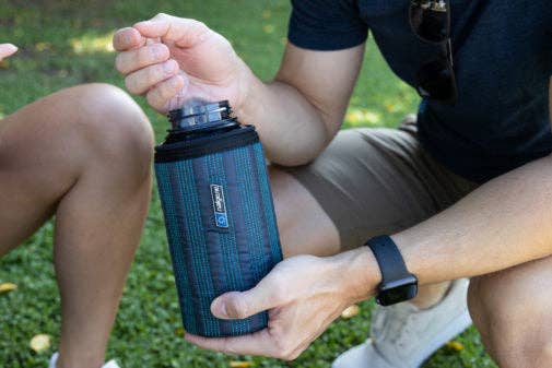 One Bay Distribution - Wholesale Water Bottle - Nalgene 32oz W/M Bottle Insulated Sleeve, Blue/Green3