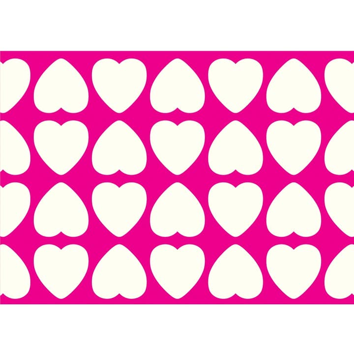 THE FOUND - Vendita all'ingrosso Biglietti per San Valentino - Biglietto d'amore Hot Pink Hearts per San Valentino (4 bar)