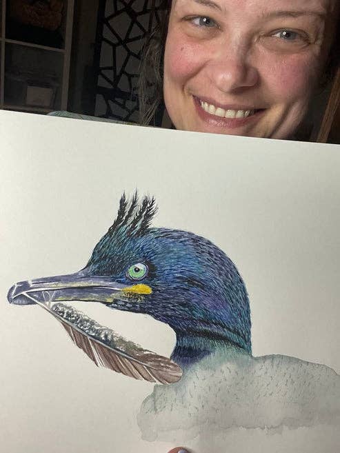 European Shag - Notecard w/ Envelope for wholesale by Bird Art by KB