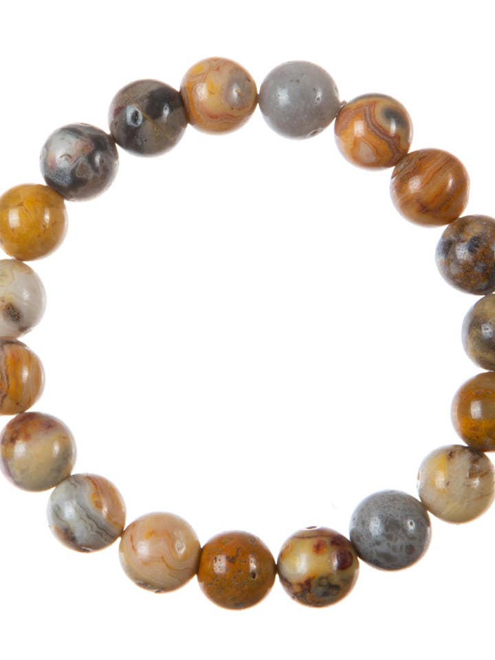 Crazy Agate Stone Stretch Bracelet B3714-10MM for wholesale by Ole