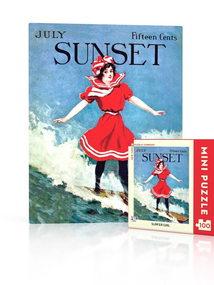 Surfer Girl Mini - Mini-puzzle de 100 pièces pour la vente par New York Puzzle Company