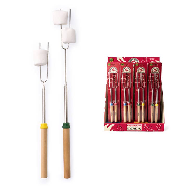 Bunk House Bonfire Buddies 2-Pack Roasting Sticks and other Purchase Wholesale hot dog roasting sticks. Free Returns & Net 60 Terms on Faire trending on Faire.