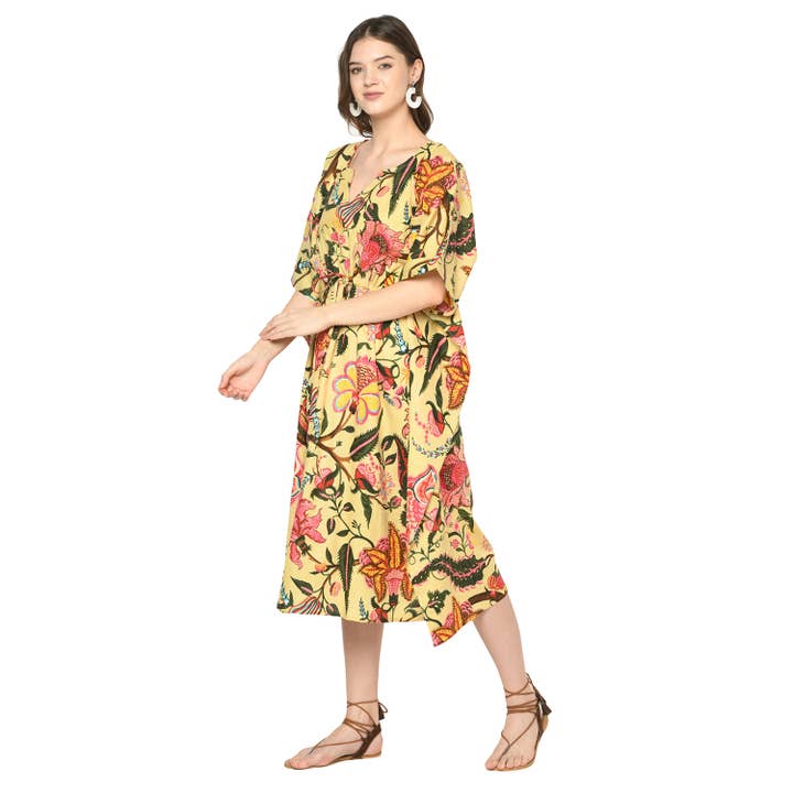 Linen Connections - Wholesale Kaftan - Women's - Cotton Kaftan, Caftan, Maxi Dress, Cotton Dress, Plus size C1
