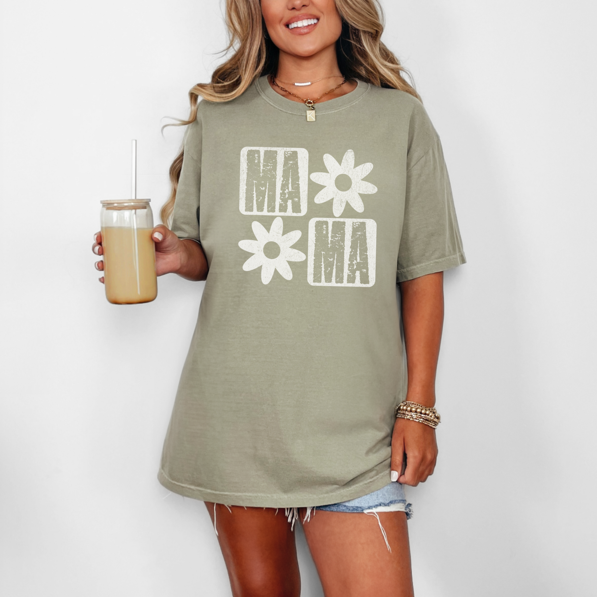 Hey Jude Graphic Tees – wholesale T-shirts med screentryck – Dam – Blommor Mama T-shirt1