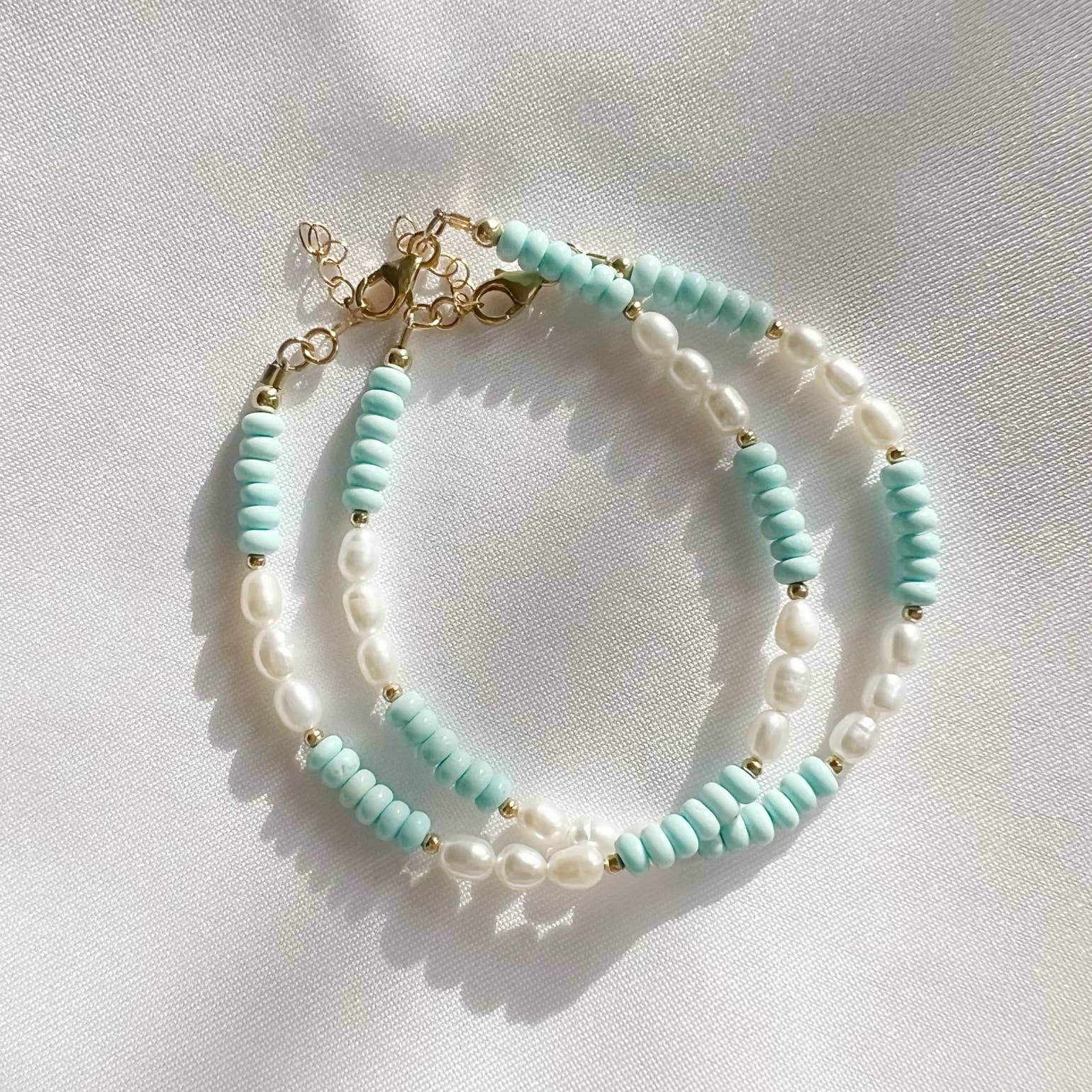 True by Kristy Jewelry - Wholesale Beaded Bracelet - East Coast Turquoise Pearl Beaded Gold Filled Bracelet1