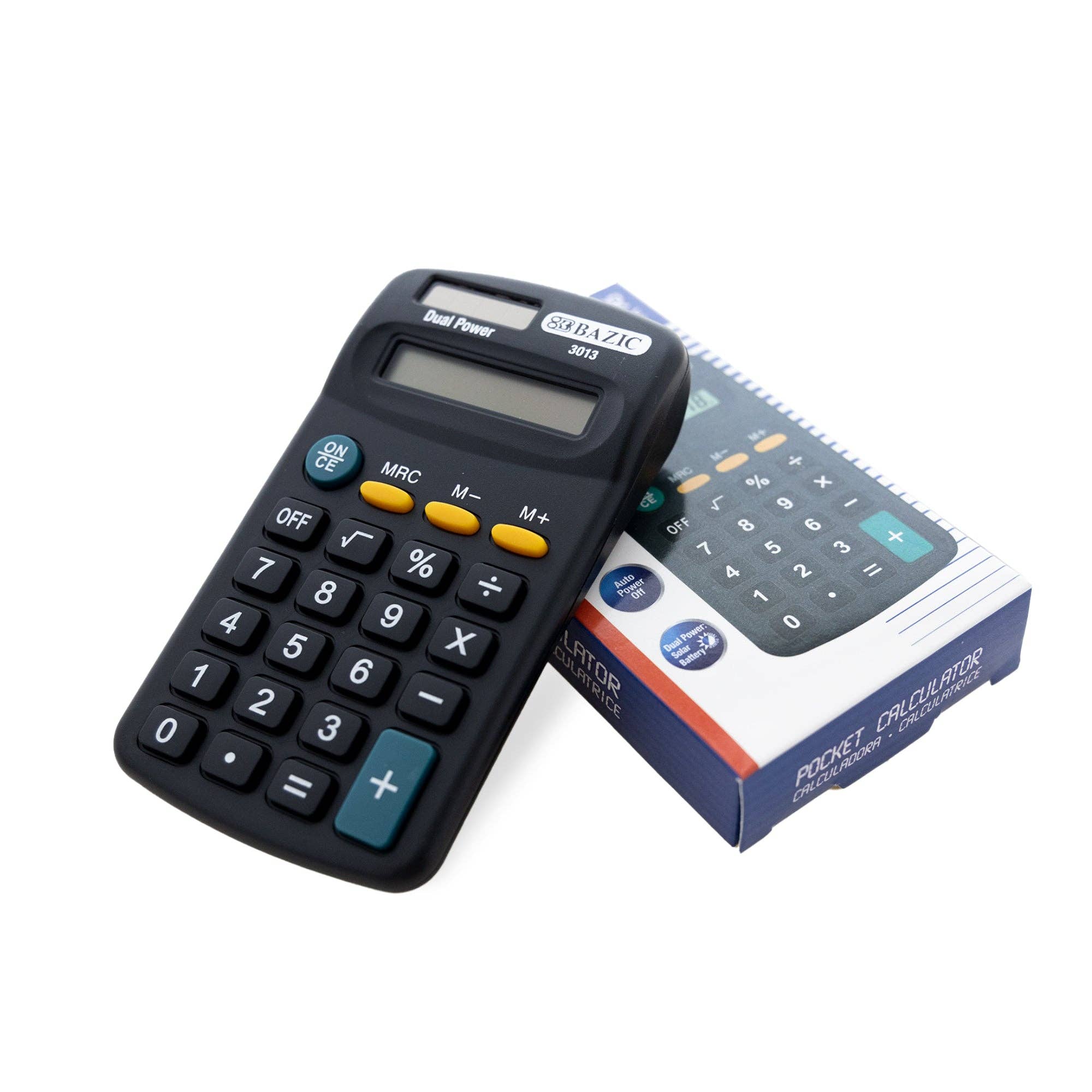 Luna Office Supply -  Everyday Essential - Wholesale Calculator - Pocket Size Black Calculator 8-Digit Dual Power6