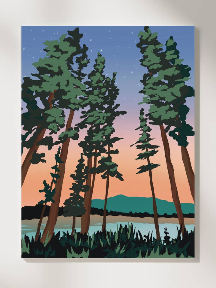 St Regis Mountain Print - Adirondacks, New York for wholesale by Boreas Design Shop