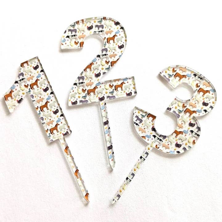 Park Ln Studios - Wholesale Cake/Cupcake Topper - Farm Animal Fun Cake Topper2