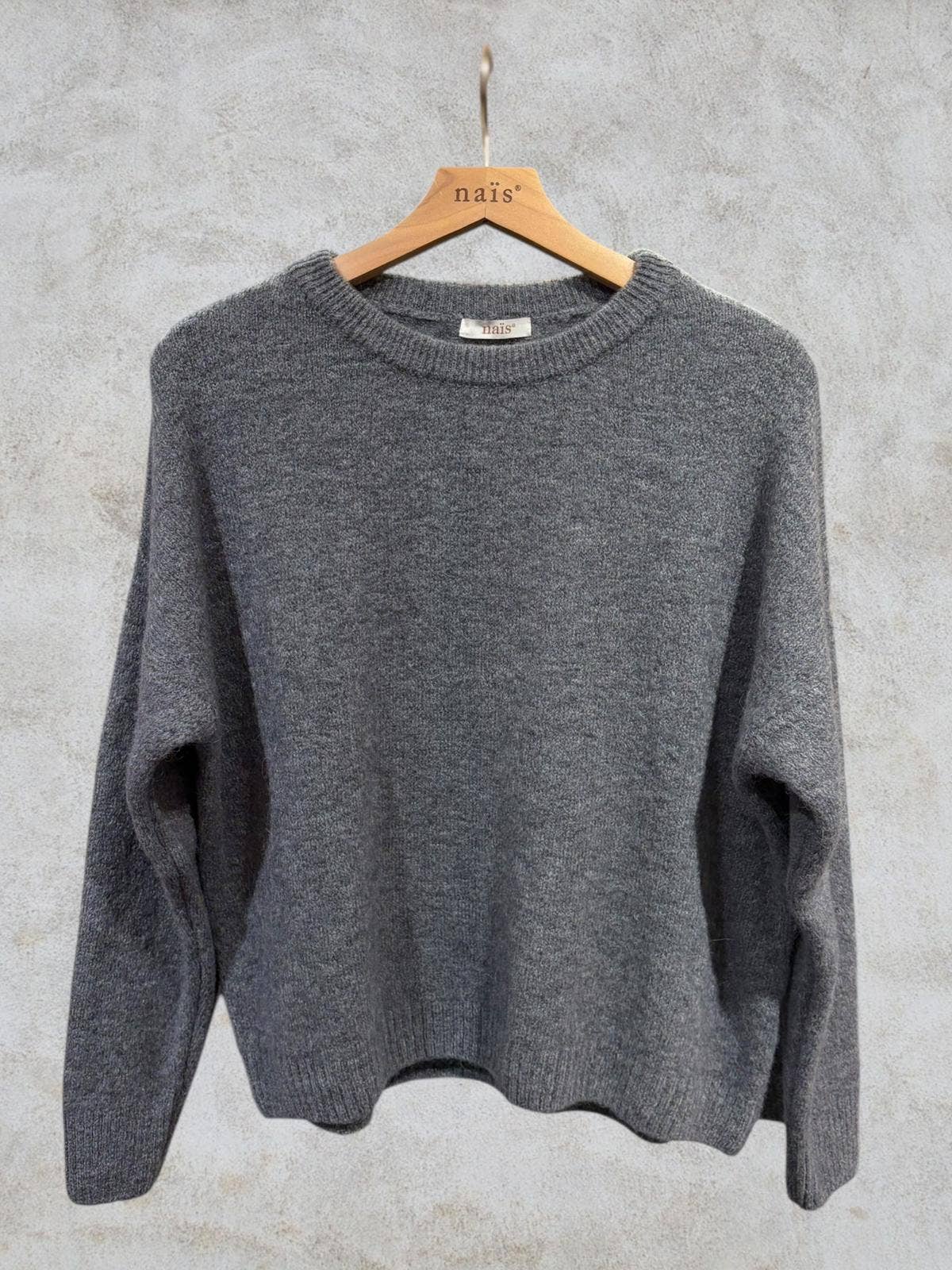 NAÏS PARIS - Wholesale Knit Sweater - Women's - Round neck long sleeve sweater in 30% superfine alpaca12