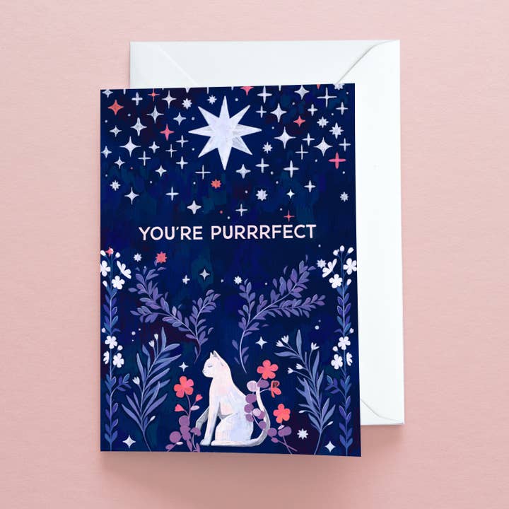You're Purrrfect Cat Greetings Card for wholesale by Papio Press