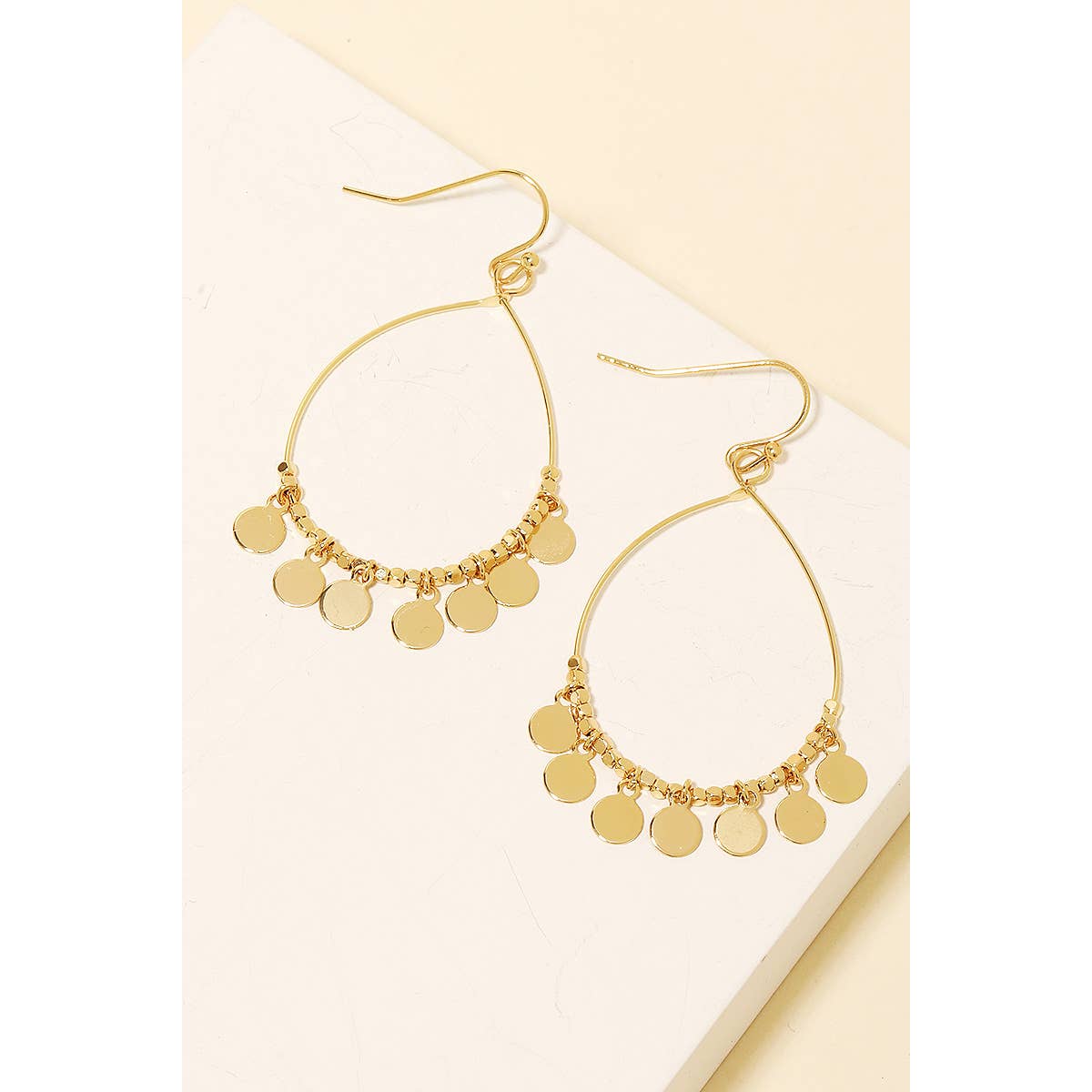 Anarchy Street - Wholesale Dangle Earrings - Coin Fringe Tear Drop Earrings