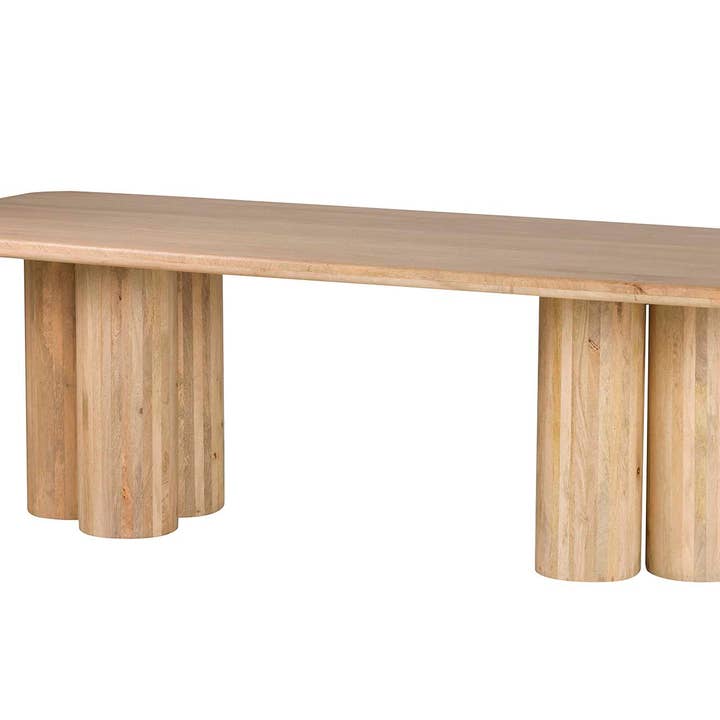 Table de salle à manger en bois de manguier marron Felo 240 x 100 x 76 cm pour la vente par Ethan Chloe - GARPE GROUP - GARCIA PÉREZ Y CÍA S.L.