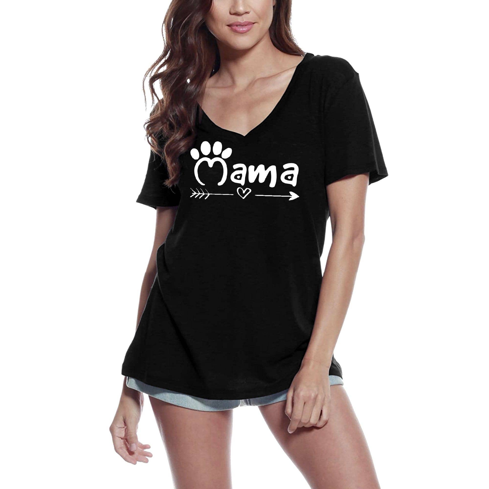 Black ULTRABASIC Women's T-Shirt Paw Mama - Mom Mother Dog Lover Tee Shirt for Ladies for wholesale on Faire0
