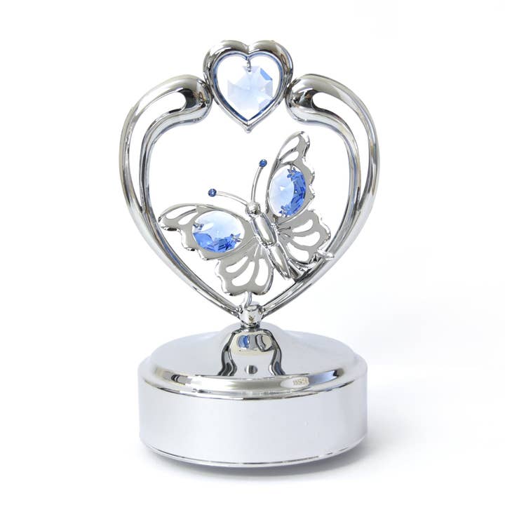 Butterfly in Heart Music Box for wholesale by Mascot International, Inc.