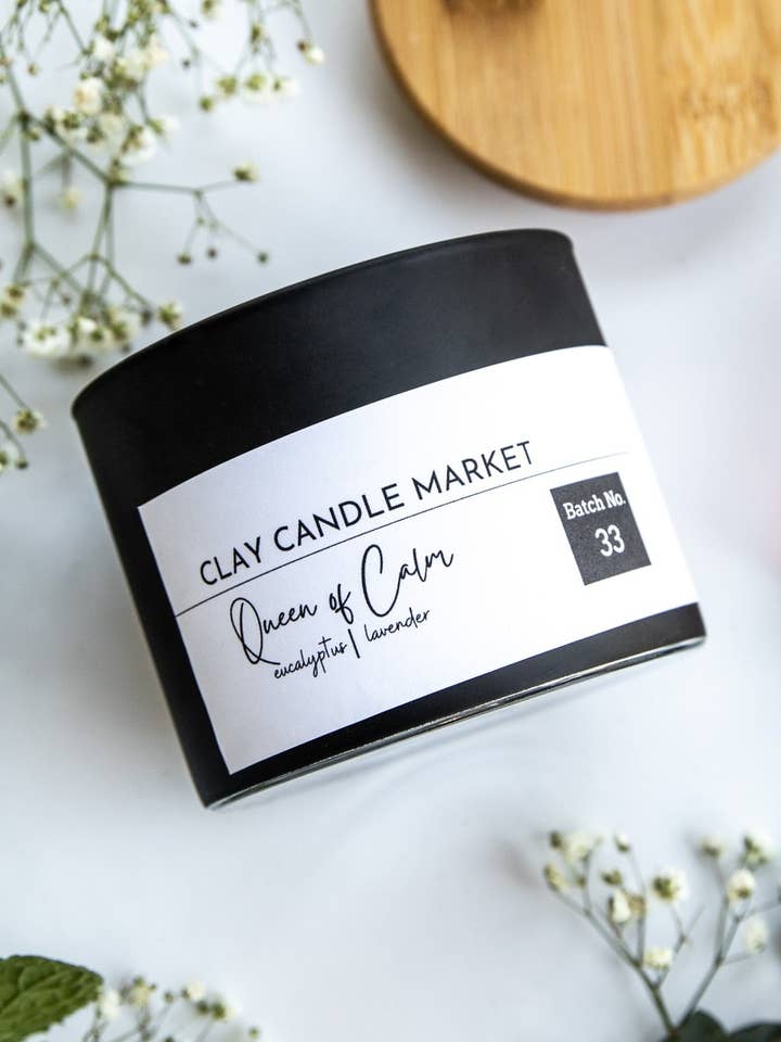 Queen of Calm Lavender + Eucalyptus Tranquil Blend for wholesale by Clay Candle Market