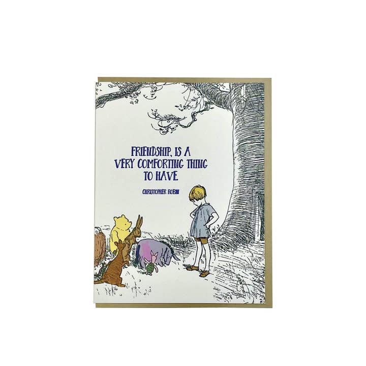 Friendship - Pooh Card for wholesale by Big Wheel Press