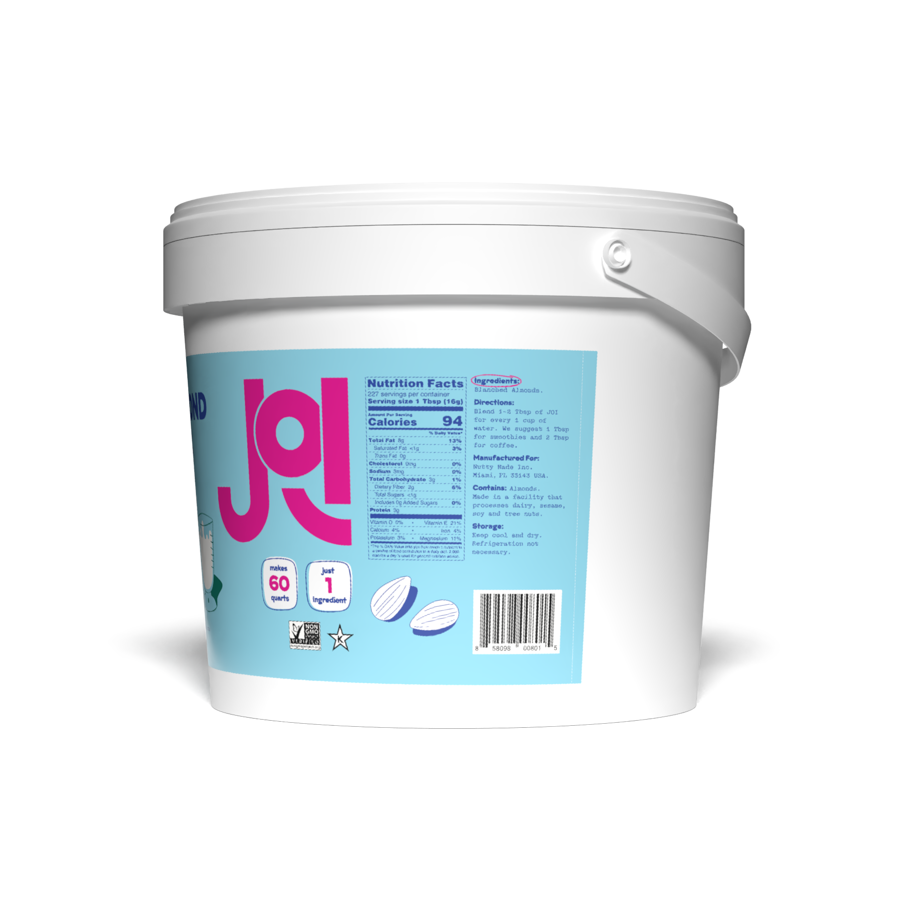 JOI - Wholesale Non-Dairy Milk - Almond Milk Base, 8 lb (Wholesale Bulk)1