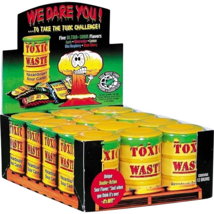 Toxic Waste Drum Sour Candy for wholesale by Cow Crack Wholesale