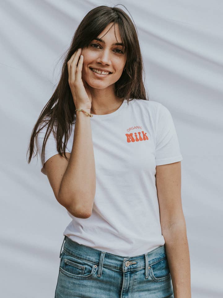 Jordson - Wholesale Screen Printed T-Shirt - Women's - Organic Milk3