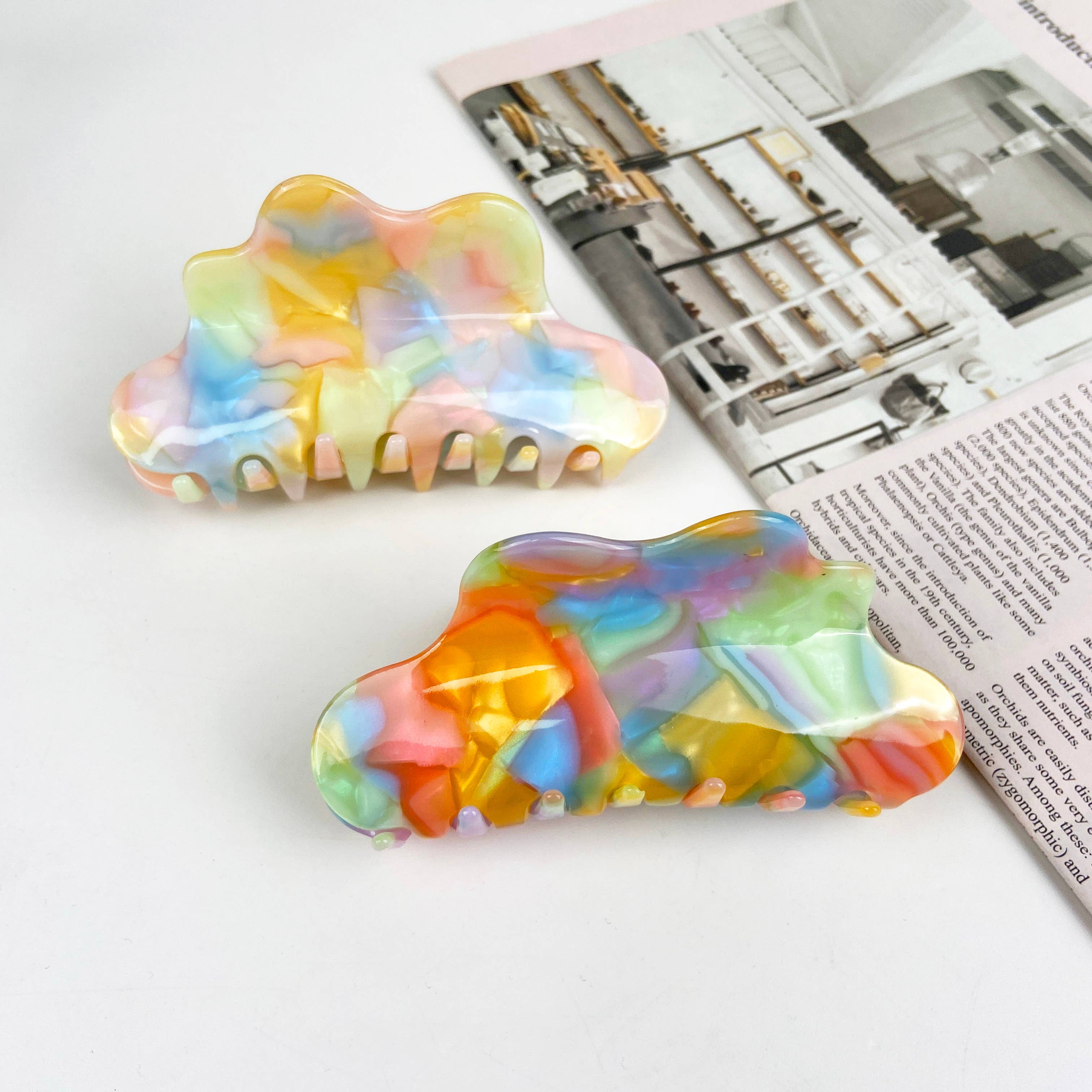 mildstyles - Wholesale Hair Clip - Women's - Acetate Colorful Claw Clip Cloud Hair Clips4