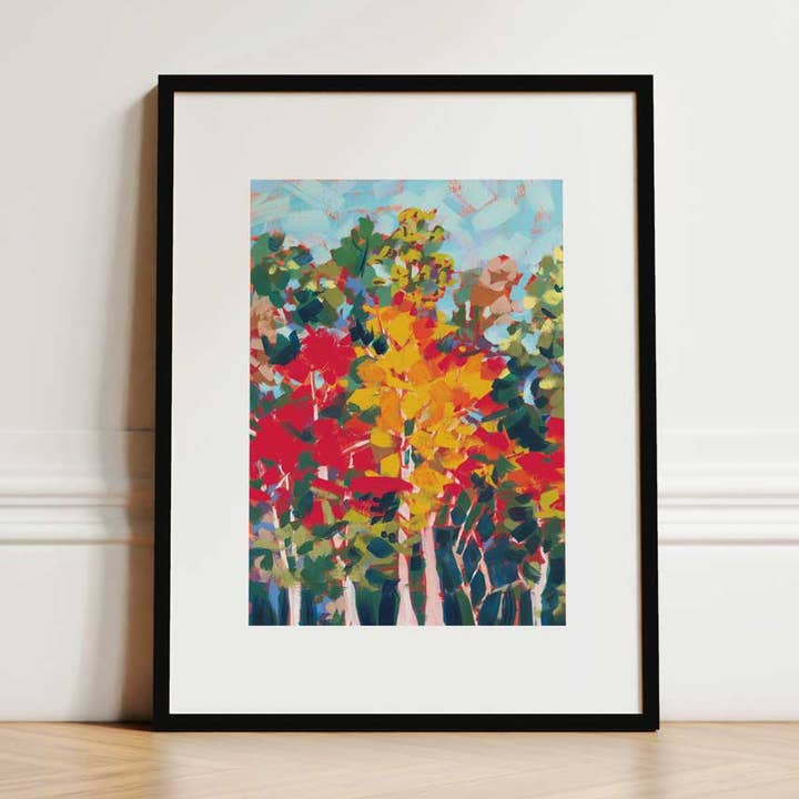 Fall Trees Art Print for wholesale by Lori Canon Art