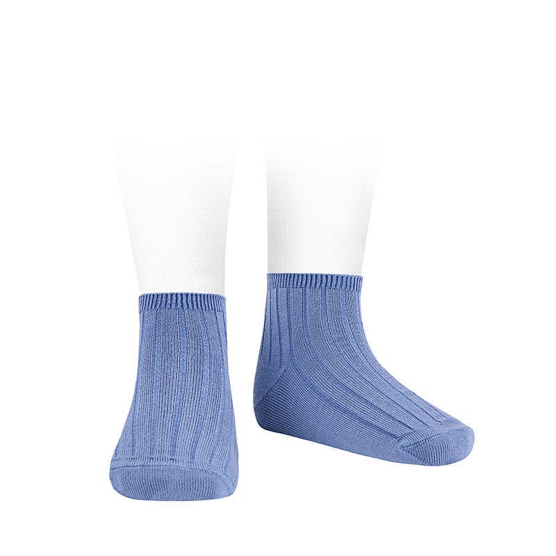 Pituka Wear - Wholesale Socks - Women's - BLUE RIBBED BAMBOO SOCKS CÓNDOR0