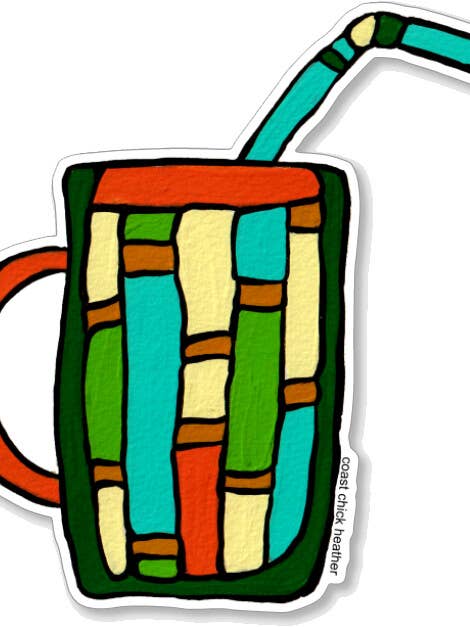 Summer Sippy Cup Waterproof Sticker for wholesale by Coast Chick Heather Jordan