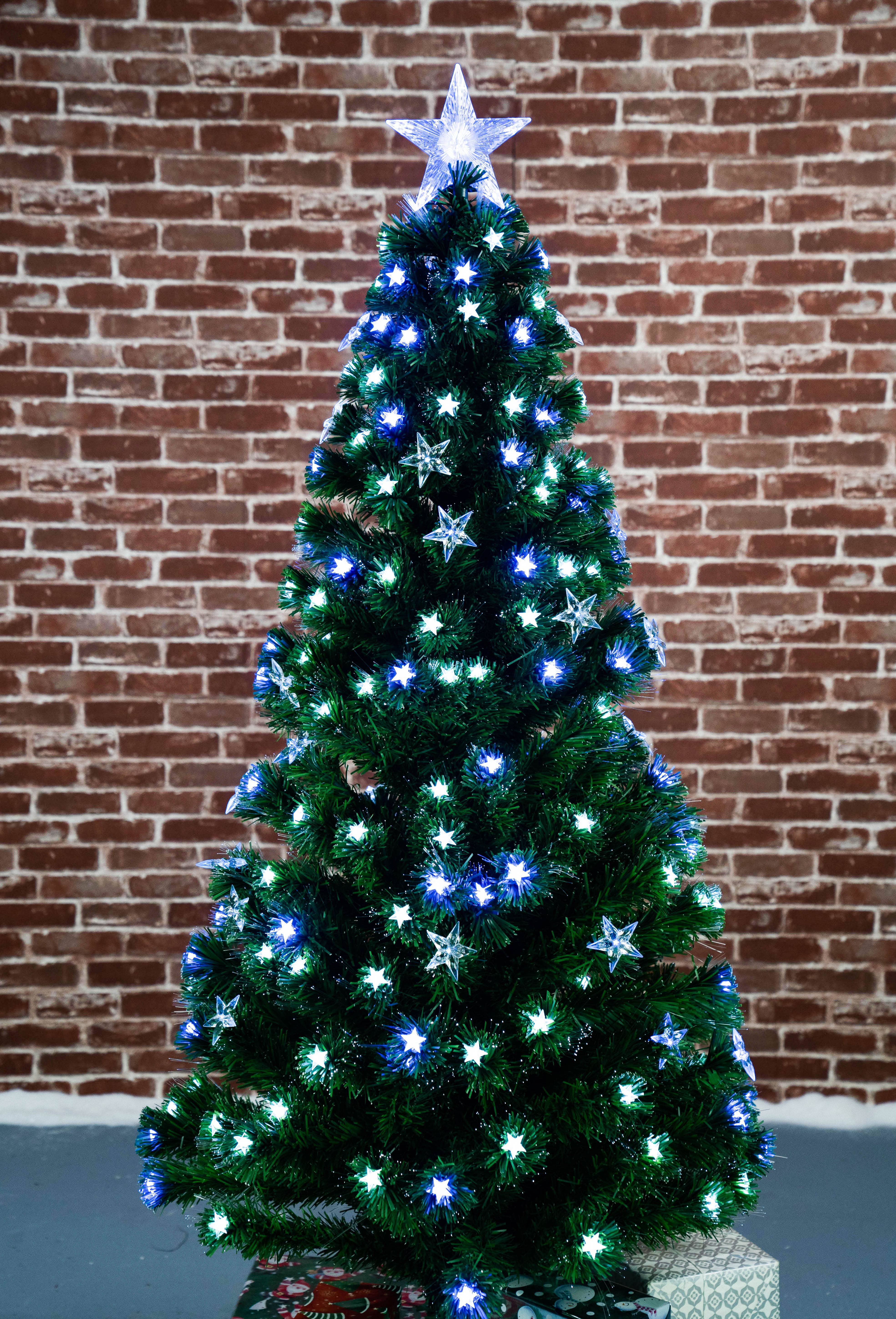 Hi-Line Gift Ltd. - Wholesale Artificial Christmas Tree - Christmas Tree Fiber Optic Multi-Colour Star Led4