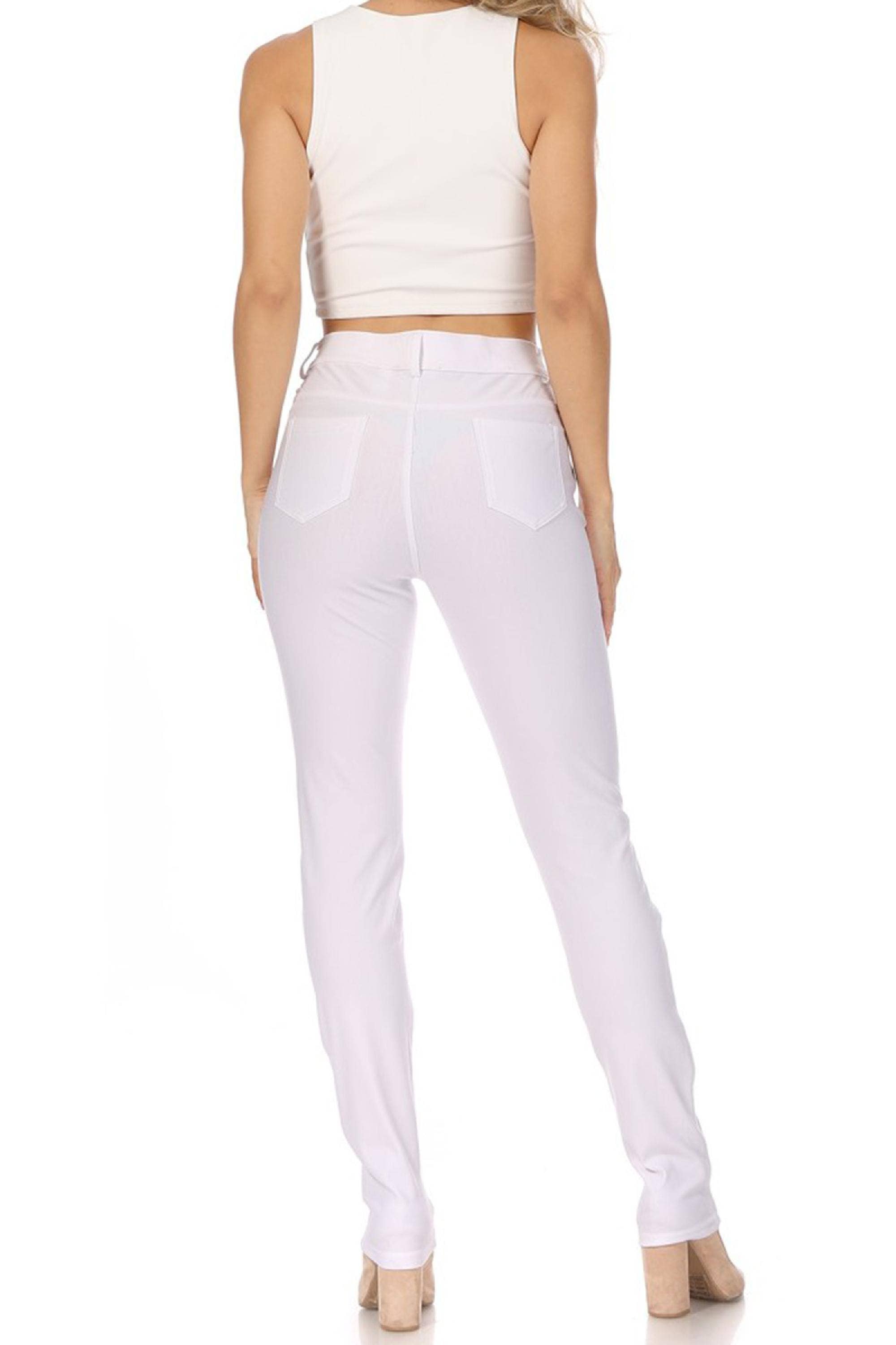 MOA COLLECTION - Vendita all'ingrosso Pantalone - Donna - Jeggings da donna comodi e casual con tasche e passanti per cintura18