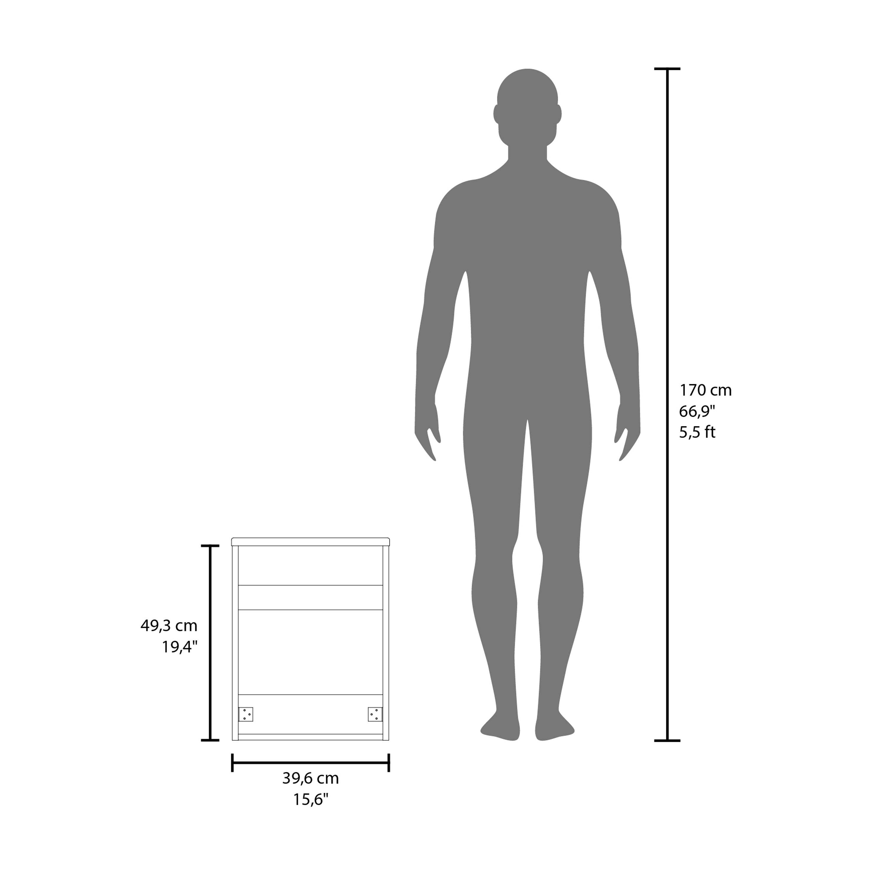 Black Furman Bathroom Vanity With Single Door And Open Shelf, Compact Freestanding Sink Base Cabinet for wholesale on Faire6