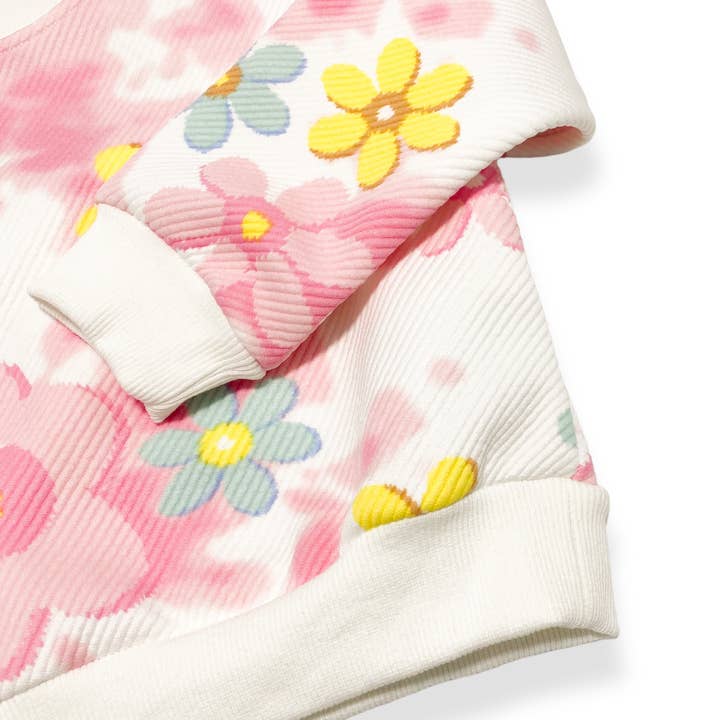 Doe a Dear – Engroshandel Sweatshirt - Børn – A15 15396 Blomstret Skyfarvet Sweatshirt2