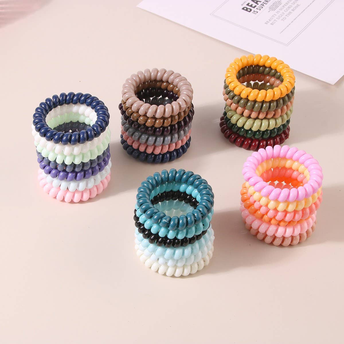 NINEXIS - Wholesale Hair Tie - CWAHA1108_Simple Phone Line Hair Tie  36