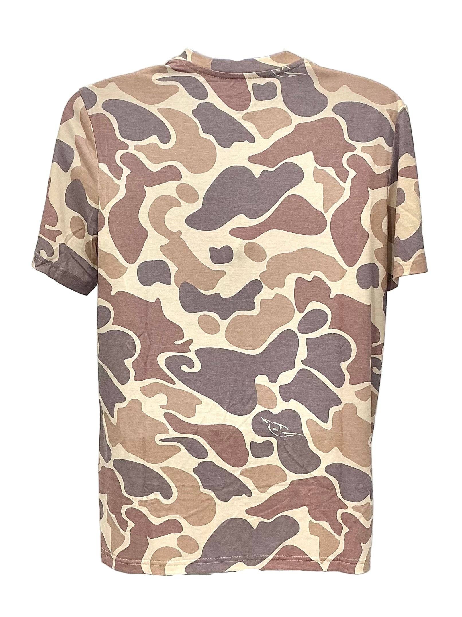 American Flyway Waterfowl – Engroshandel T-shirt – til mænd – AFW Vintage Camo Brun3