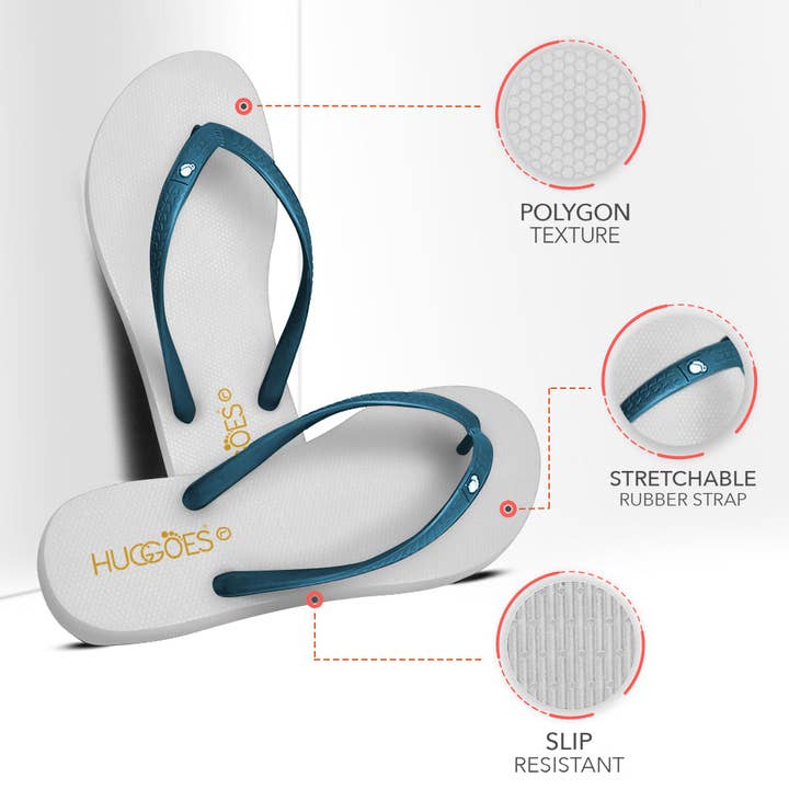 Huggoes Fashion LLC – Großhandel Flip-Flops – Damen – Huggoes - Smoky Flip-Flops aus Naturkautschuk für Damen1