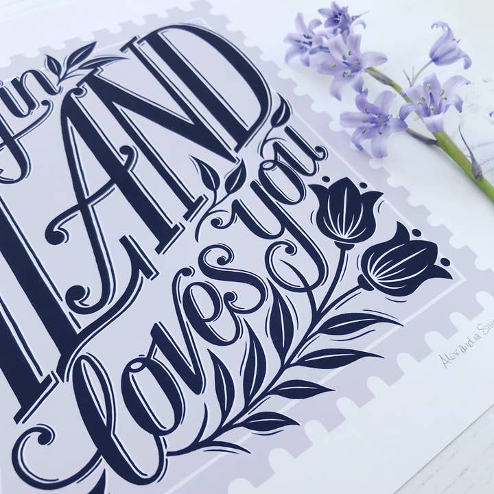 Alexandra Snowdon - Wholesale Postcard - Somebody in Scotland Loves You Postcard