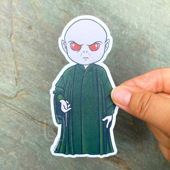 Mörk Herre - Handritad Vattentät Vinylklistermärke för wholesale av NERDY PAPER CO.