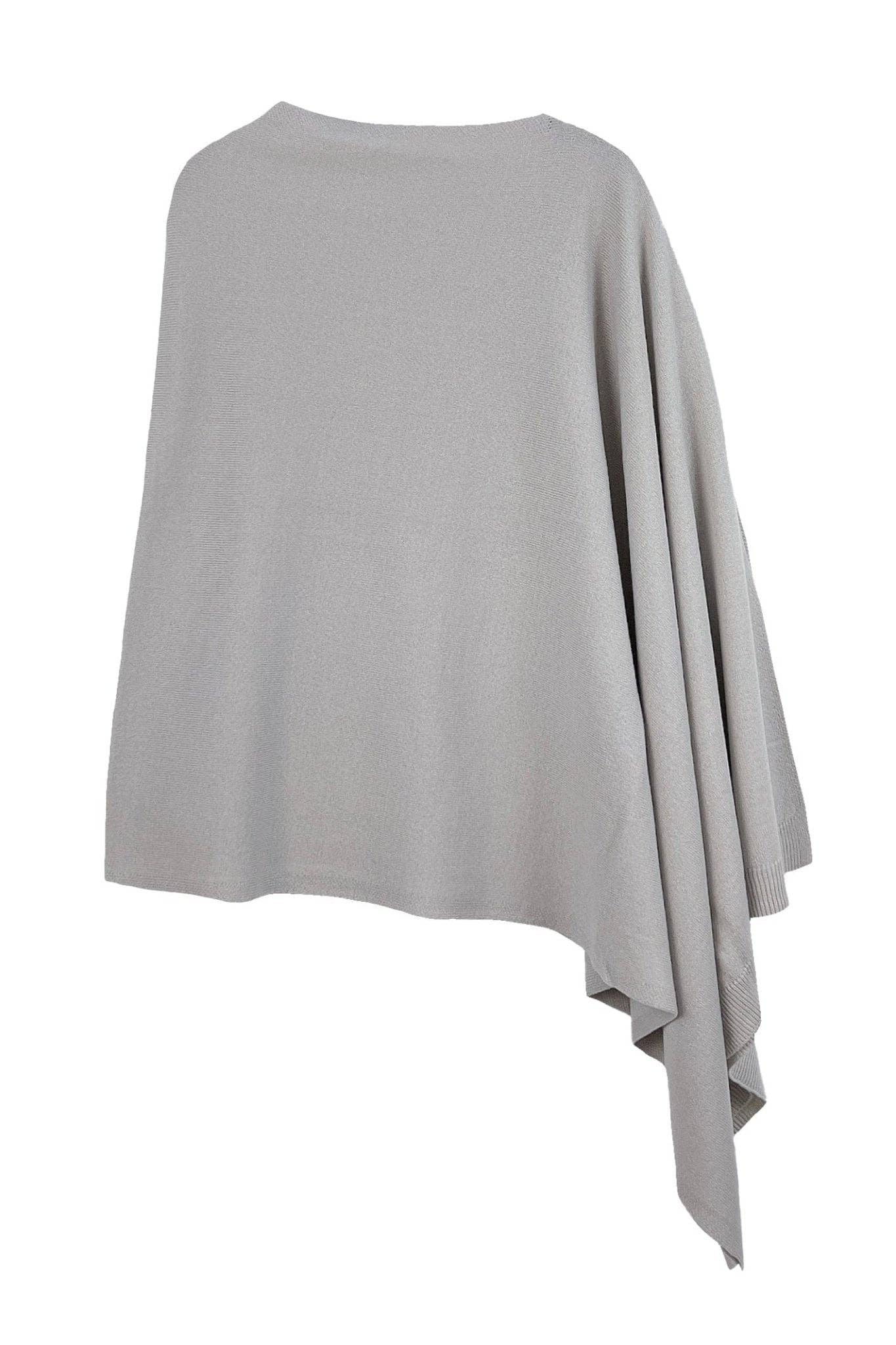 MiMi Wholesale - Wholesale Poncho - Women's - CCP320056 Juney Soft Classic Knit Poncho Ruana18