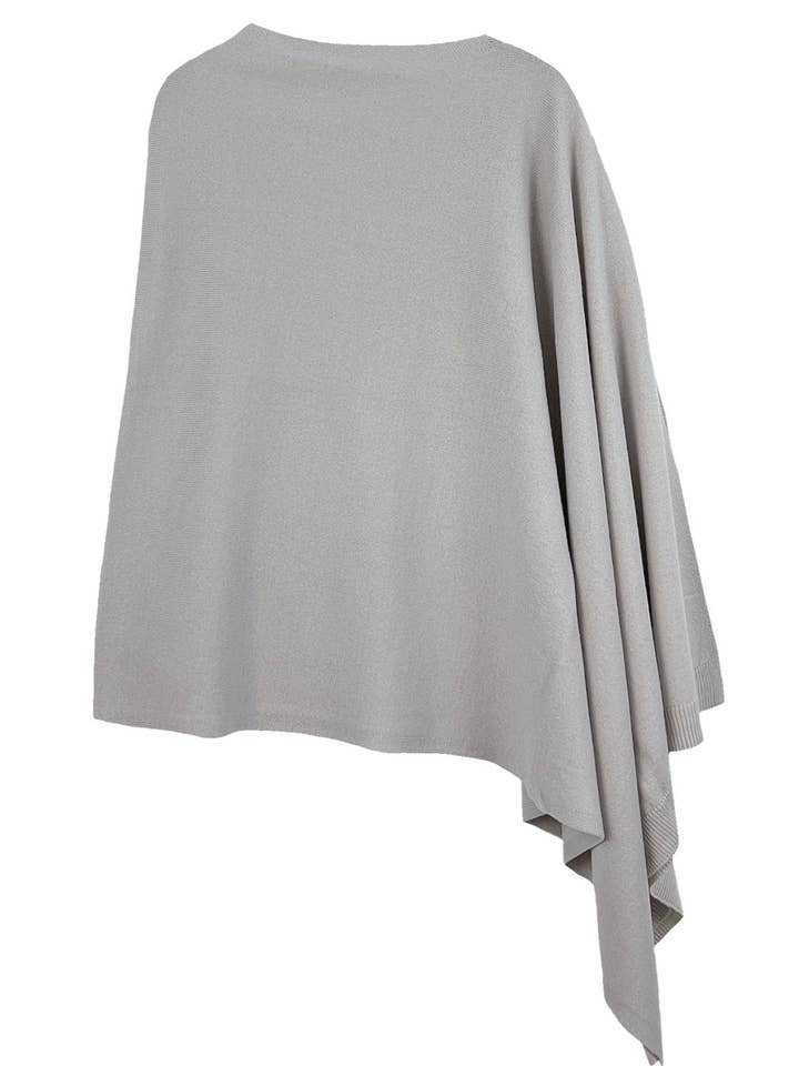 MiMi Wholesale - Wholesale Poncho - Women's - CCP320056 Juney Soft Classic Knit Poncho Ruana18