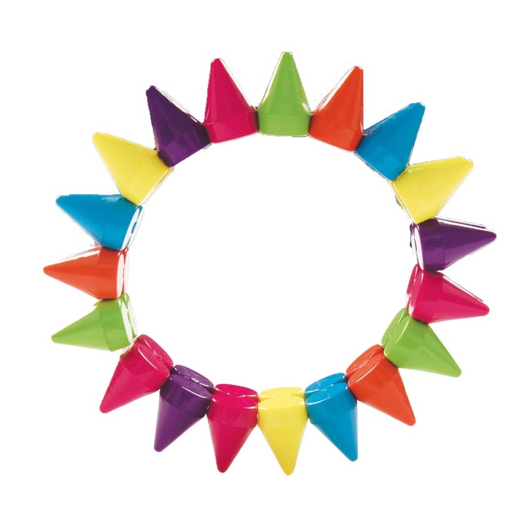 P'tit Clown - Wholesale Costume - Unisex - Punk Bracelet - Fluorescent Multicolor2