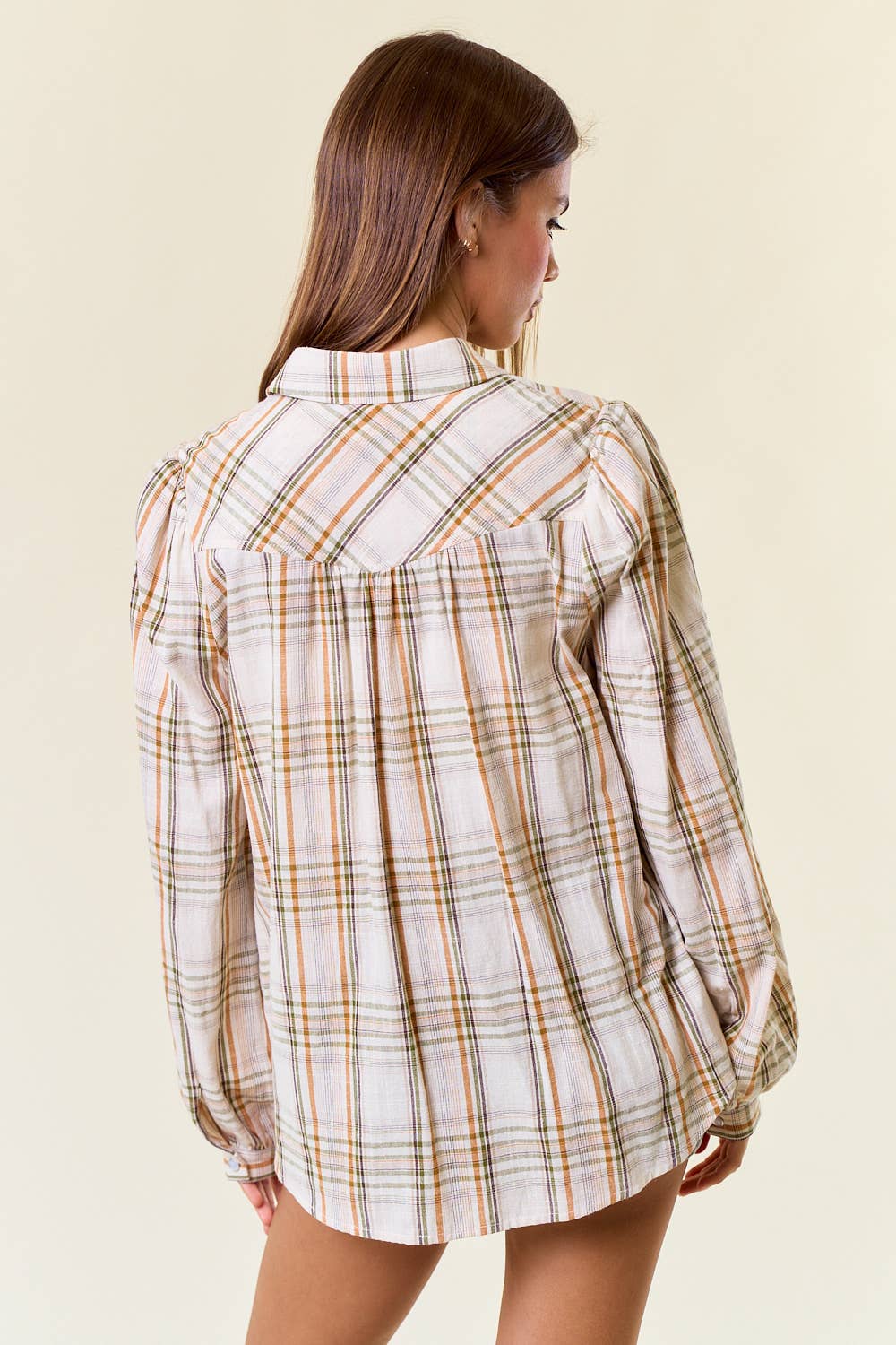 Doe and Rae – wholesale Tröja med knappar – Dam – FLANELL RUTIG BLUS MED TRYCKKNAPPAR - 44706T8