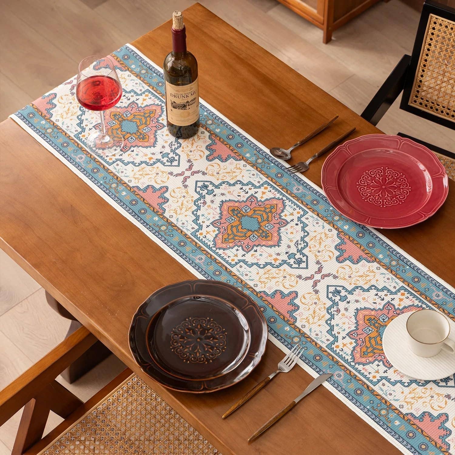 Fennco Styles - Wholesale Table Runner - Ethnic Floral Print Boho Table Runner 2