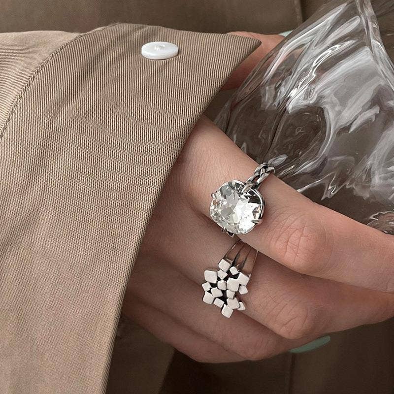 Gemscape UK – wholesale Cocktail/statement ring – Sterling Silver Cluster Ring - Stylish, Statement4