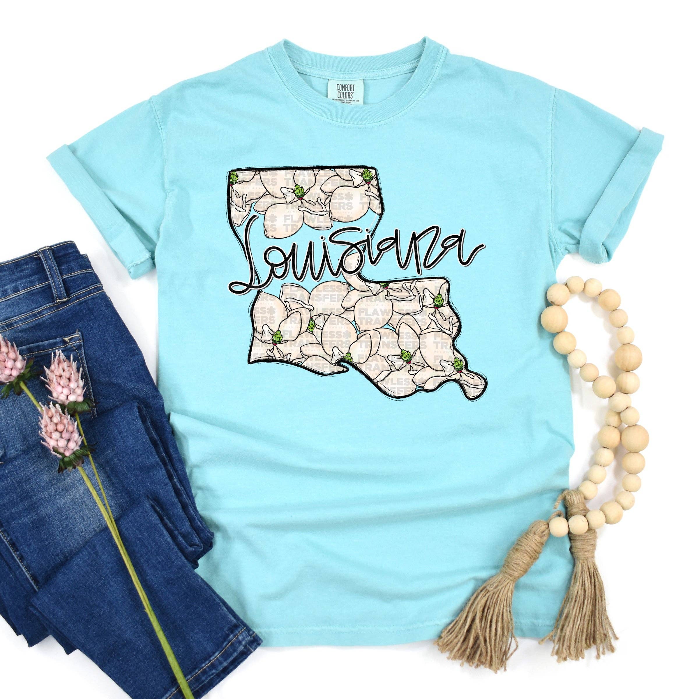 Flawless Transfers - Wholesale Sublimation Transfer - Louisiana Whimsy States - Design 2 DTF Transfer0