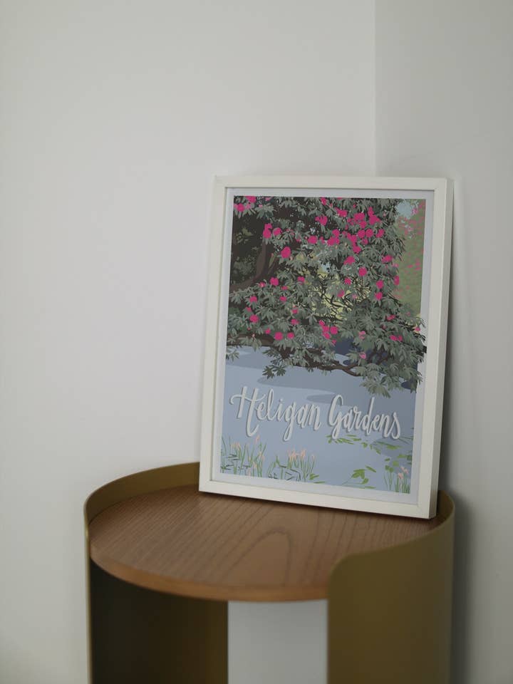 Heligan Gardens Art Print | Illustrazione scritta a mano per la vendita all'ingrosso da parte di Mollie & Jo Designs