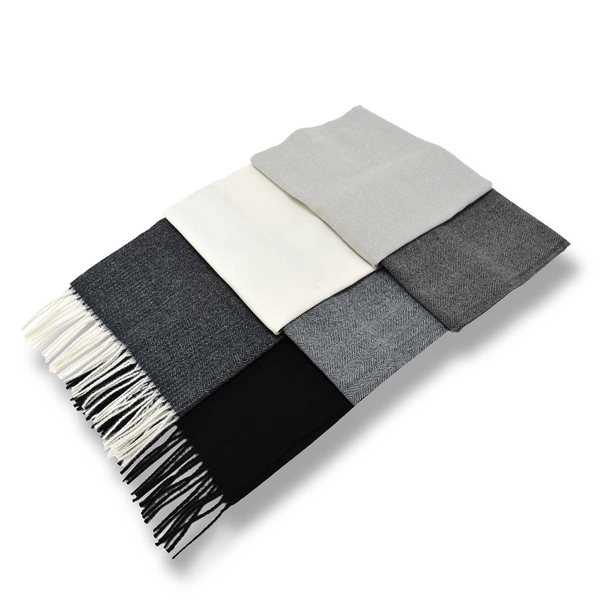 BNB Crafts Inc. - Wholesale Scarf - Women's - Oversized Three Tone Scarf5