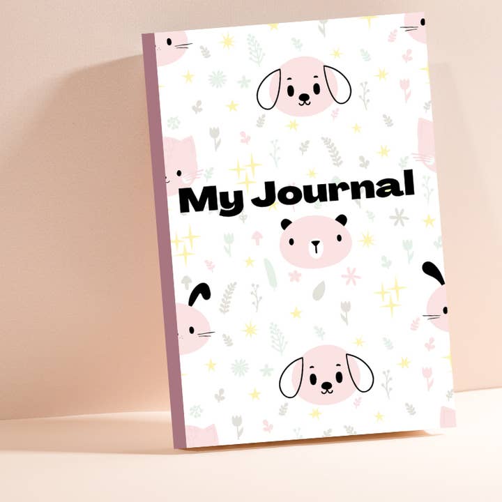 Cute Animals Rosa Journal för barn för wholesale av Que Linda Stationery Shop