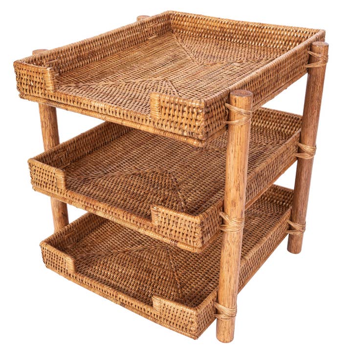 Artifacts Trading Company - Wholesale Desk Organizer - Artifacts Rattanâ„¢ 3-Tier-Tray Paper Sorter
