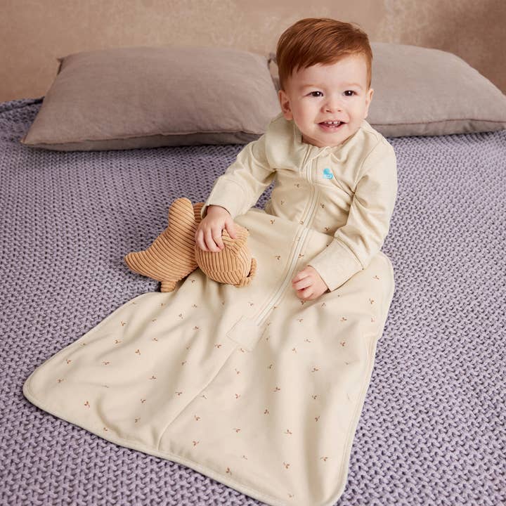 Love Sleeve Sleep Bag - Cotton Fleece 1.5 TOG - Oat Twigs for wholesale by Love to Dream
