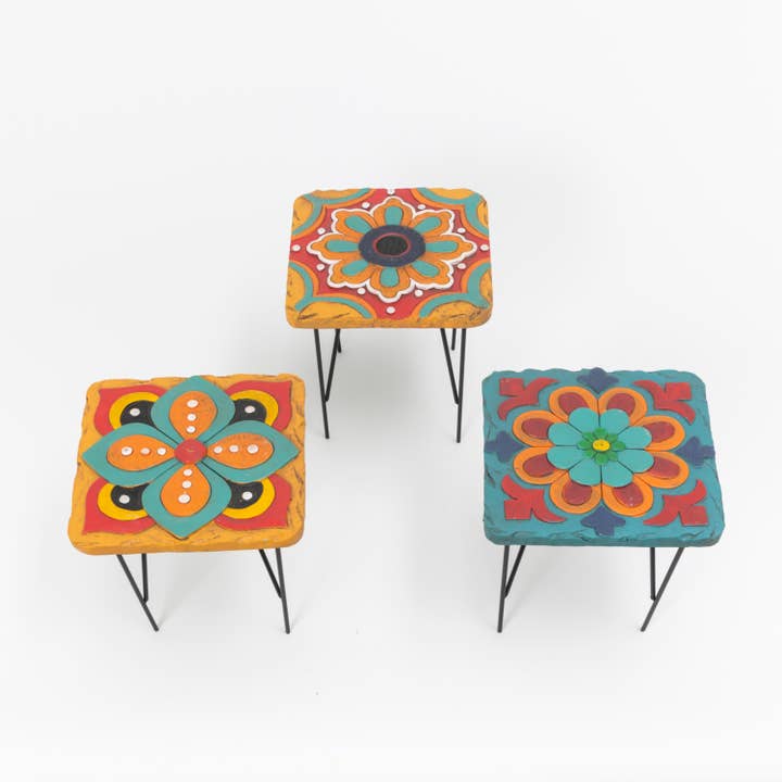 Discount 10"L Cement & Metal Latin Styl for wholesale by The Gerson Companies