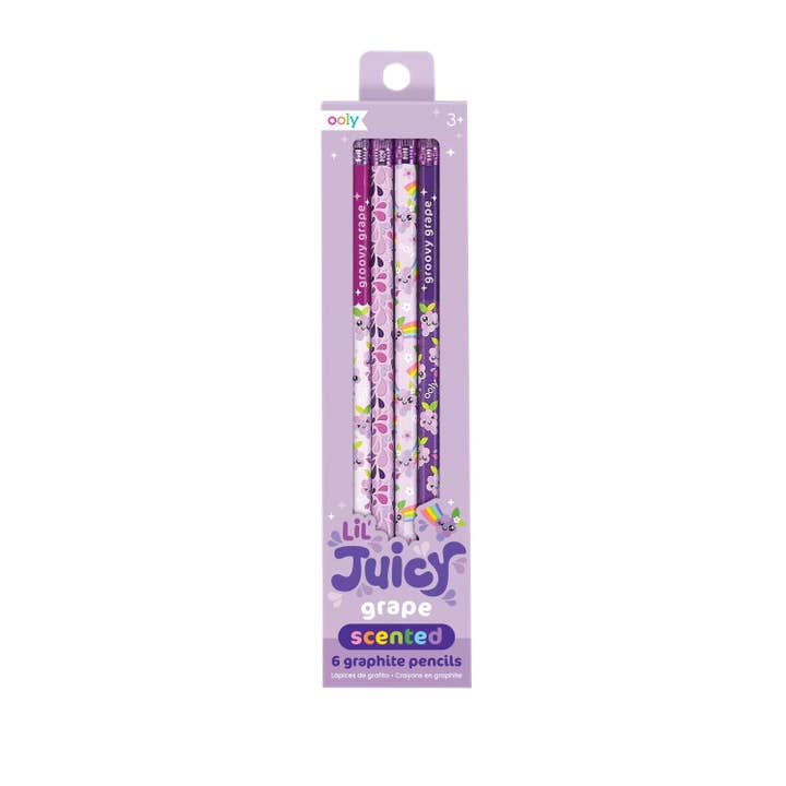 OOLY - Wholesale Pencil - Lil Juicy Scented Graphite Pencils- Grape (set of 6)